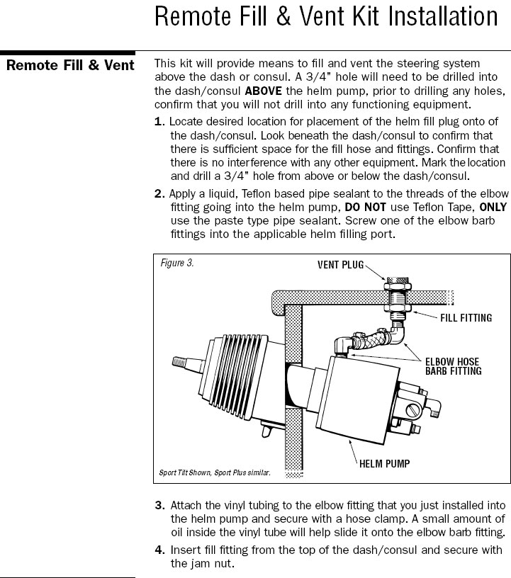 SeaStar HH64913 1.7 Sport Tilt Plus Boat Helm Pump